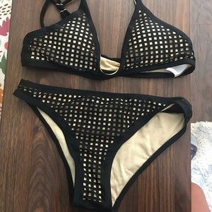 ZAFUL black and nude bikini